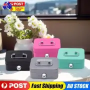 Money Saving Box Metal Money Box with Key Lock Money Organizer Small Storage Box