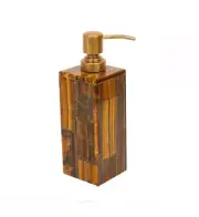 Tiger Eye Stone Soap Dispenser with golden pump Soap Refill Accessories
