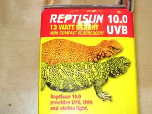 ZOOMED 10.0 UVB 乾燥型爬蟲專用 UVA UVB 太陽燈泡 日本製含鋁合金燈罩(S) 適用 王者蜥 鬆獅蜥