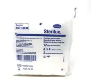 Hartmann 56910000 Sterilux Gauze Sponge 12 Ply 4" x 4" Sterile 2 Per Pack 25/Pk