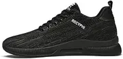 [Recyphi] Men's Invisible Height Increasing Shoes Elevator Sneakers Breathable Knitted Hidden Heel Fashion Sneakers 2.4'' Taller