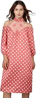 FOGHORN Pretty in Pink Andie Walsh Cosplay Costume 80s Movie Women Prom Dress Satin Polka Dot Dress for Halloween