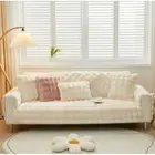 Imitation Rabbit Fur Plush Sofa Slipcover Couch Cushion Home Decor