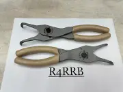 Snap-on Tools USA 2pc NEW LARGE .090 Tip 45° & 90° COMBAT TAN Snap Ring Pliers