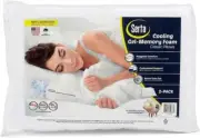 Serta Gel Memory Foam Pillows (Set of 2) Standard 20”x26” Cooling Technology Plu