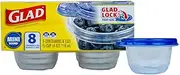 GladWare Mini Round Food Containers, 8 Count Set - 4 oz Containers with Lids