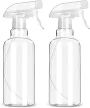 ALLWIN Plastic Spray Bottles - 2 Pack 16 OZ Empty Spray Bottle,Heavy Duty Spraying Bottles Mist/Stream Water Bottle for Cleaning, Plants, Pet, Hair, Cooking