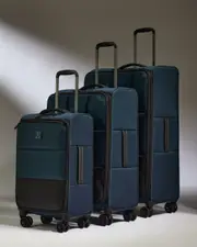 [Antler] Lightest Expandable Carry-on Luggage Set in Indigo Blue - Soft Stripe 2.0