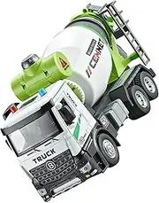 Die-cast 1:24 Electric Mixer Truck Model Cars Metal Diecast Engineering Vehicles Sound and Light Simulation Mini Trucks Miniature Vehicle(Green)