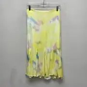 Alice + Olivia Womens Beachside Jacqueline Tie Dye Godet Flare Midi Skirt 4 $375