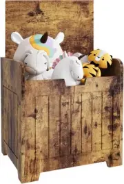 VILAWLENCE Storage Box Small Cube Toy Organizer Without Handle, Brown