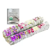 9 Inch Morning Glory Sage Smudge Stick for Home Cleansing Negative Energy Clear