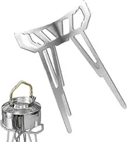 Stove Stand, Foldable Outdoor Grill Stove Rack, Multifunction Detachable Grill Accessories Foldable Cooking Tools for Pans BBQ Hiking