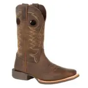 DURANGO MEN'S DDB0221 SQUARE TOE WESTERN 1 1/2" ROCKER HEEL BOOT, SIZE 11 M