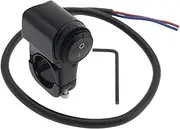 ECSiNG 1pc Alloy Motorcycle Handlebar Waterproof Headlight Switch DC 12V Fog Spot Light On Off Switch for Motorcycle ATV Electric Bike Black