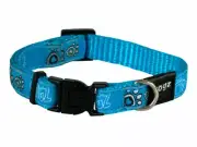 Rogz Fancy Dress Dog Collar, Turqoise Paws Design, Large