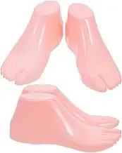 TIDTALEO 2 Pairs Female Foot Mannequin Sock Model for Shoes and Jewelry Display Versatile Stand for Retail and Home Use Plastic Foot Model (Adult)