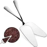 JECOMPRIS 2Pcs Stainless Steel Cake Serving Spatula for Weddings Parties Easy to Clean Lightweight Server Tools for Home Bakery Restaurant Use