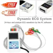3 Lead Dynamic 24 hours ECG/EKG Holter Monitor Alalyzer Recorde PC Software
