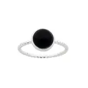 Sterling Silver Bezel Set Stackable Ring