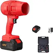 Cordless Leaf Blower Handheld, Pro Blower, Turbo Blowers 2.0, Super Power Air Duster for Yard/Patio/Car Cleaning (Red+1 batterie)
