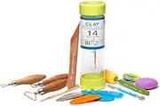 Xiem Tools Essential Clay Tool Kit, 14 Pieces for Ceramics and Pottery
