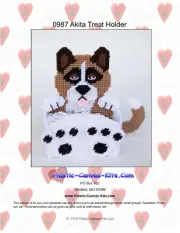 Akita Dog Treat Holder- Plastic Canvas Pattern or Kit