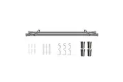 Marlow Double Curtain Rod Steel Set Extendable Silver