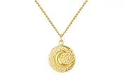 ANGORA 18K Gold Layered Crescent Moon Necklace