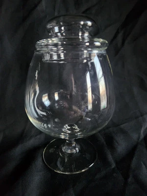 Crystal Creations Libbey Glass Crystal Candy Dish with Lid 6¾"