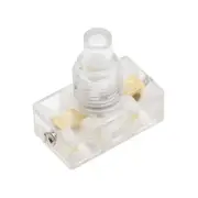 Inline Foot Pedal Push Button Switch, UFO Type Lamp Light Control ON/Off Clear