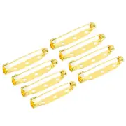 150Pcs Safety Bar Pins 35mm Brooch Clasp Pin Backs for ID Badges, Gold Tone