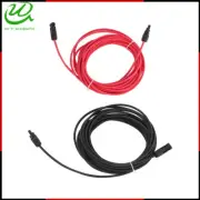 2/5/10/20M Black+Red Solar Panel Extension Cable Wire+M4 Connector 4/6mm² New