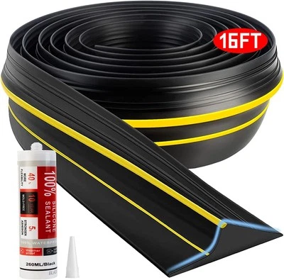 Jin&Bao Universal Garage Door Threshold Seal Strip 16FT Kit, Bottom Waterproo...