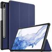 For Samsung Galaxy Tab S8 SM- X700 /X706 11 inch Case Folio Leather Smart Magnetic Flip Stand Case Cover (Navy Blue)