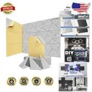 18-Pack Self-Adhesive Acoustic Panels 12"x12" - High Density Soundproof Foam