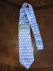 NEW Boy's Canterbury Silk Easter Tie Light Blue Multi Eggs NWT