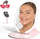 LED Makeup Mirror Rechargeable Portable Travel Vanity 10X Magnifying Foldable