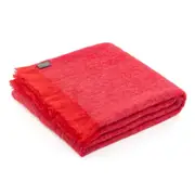 St Albans Mohair Throw Rug Blanket Pomegranate
