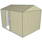 Build-a-Shed 2.3 x 3.0 x 2.3m Gable Single Sliding Side Door Shed - Cream