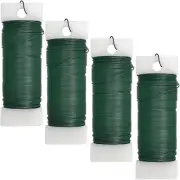 4 Pack 120 Yards 22 Gauge Floral Wire Flexible Paddle Wire Florist Green Wire fo