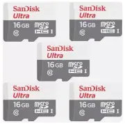 5pk SanDisk Ultra Class 10 533X 80MB/S 16GB microSD microSDHC Flash Memory Card