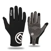 1 Pair Cycling Full Finger Gloves Touch Screen Anti-slip Bicycle Bicicleta Road Bike Long Glove black_S
