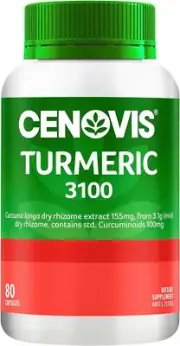 Cenovis Tumeric 3100 (80 Capsules) Relieve Mild Joint Pain Support Liver