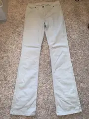 VINTAGE NWT UNITED COLORS OF BENETTON Belt Light Blue Bootcut Pants Sz 38 RARE