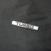 1x Chrome Silver TURBO Metal Sticker Badge Emblem Decal 3D Engine Line Hatchback (for: Renault)