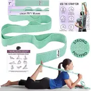 Stretching Strap 10 Loops 75" Physical Therapy Yoga Exercise Workouts Pilates