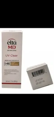 Elta Skincare UV Clear Broad SpectrumSPF 46 Tinted Face Sunscreen-1.7oz