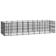 Dog Kennel Steel 24.88m² Large Outdoor Pet Cage Fence Run Pen House Enclosure