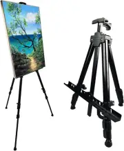 Art Painting Display Artist Easel Stand, Portable Metal Adjustable Easels
